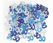 Glitz Blue 30 Birthday Confetti 14G