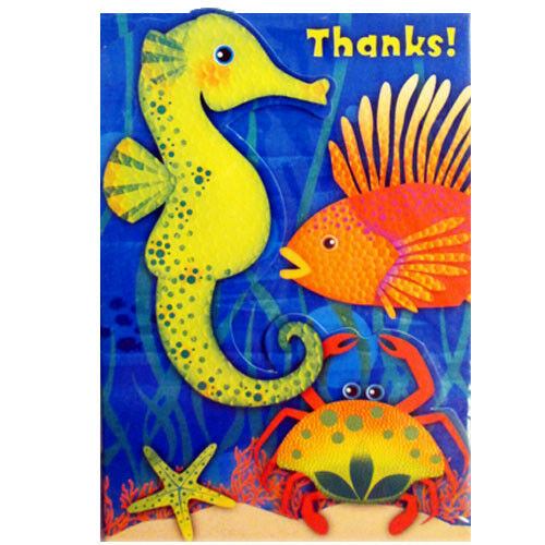 Thank You Cards 8pk - Ocean Creatures
