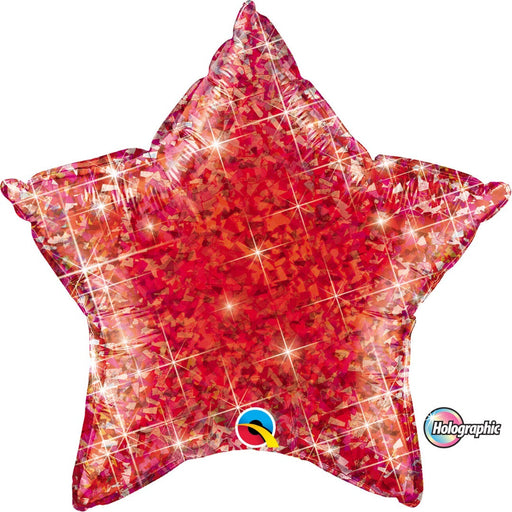 20'' Star Holographic Jewel Red