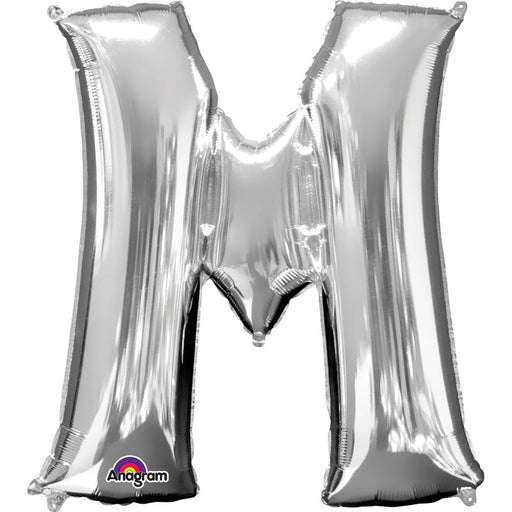 16'' Foil Letter M - Silver Packaged Air Fill (Anagram)