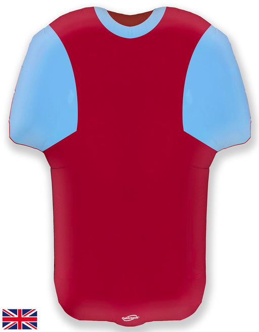 Claret / Blue Metallic Sport Shirt / Football Shirt