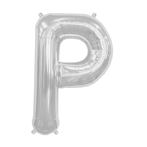 16'' Foil Letter P - Silver Packaged Air Fill