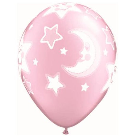 11'' Pearl Pink Baby Moon & Stars