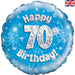 18'' Foil Happy 70th Birthday Blue