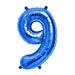 16'' Foil Number 9 - Blue Packaged Air Fill
