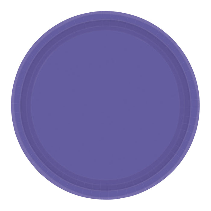 Purple Paper Plate 17.7Cm 8pk