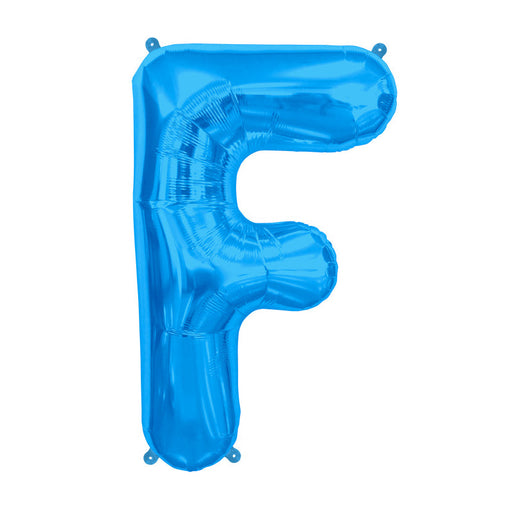 16'' Foil Letter F - Blue Packaged Air Fill