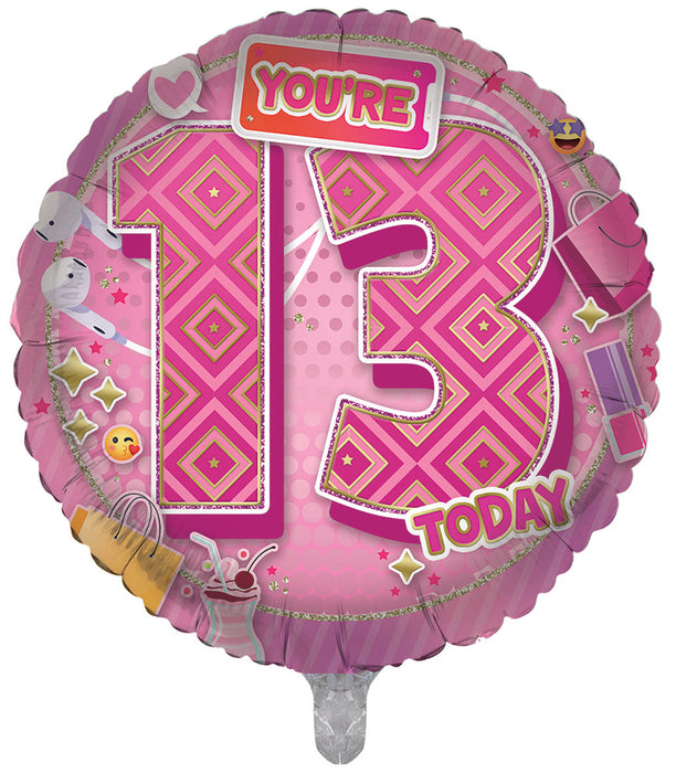 Pink 13th Birthday Balloon