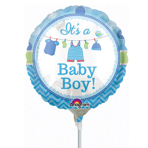 9'' Baby Boy Airfill Foil (Requires Heat Seal) 10pk