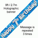 Foil Banner 7th Birthday Blue