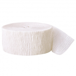 White Crepe Paper Roll (1pc) - 10m