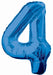 Giant Blue Foil Number '4' Balloon
