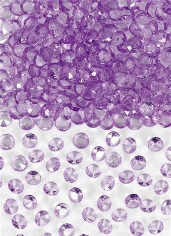 Sparkling Clear Party Confetti Gems, 1 Oz, Lilac