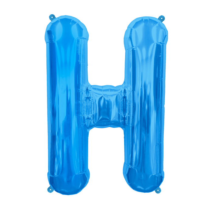 34'' Super Shape Foil Letter H - Blue