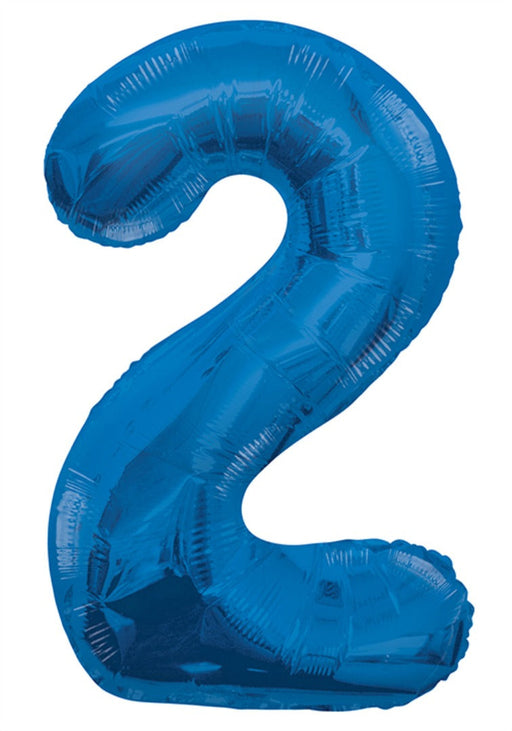 Giant Blue Foil Number '2' Balloon