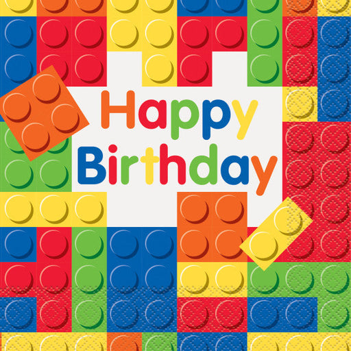 Building Blocks Birthday Luncheon Napkins (16pk)