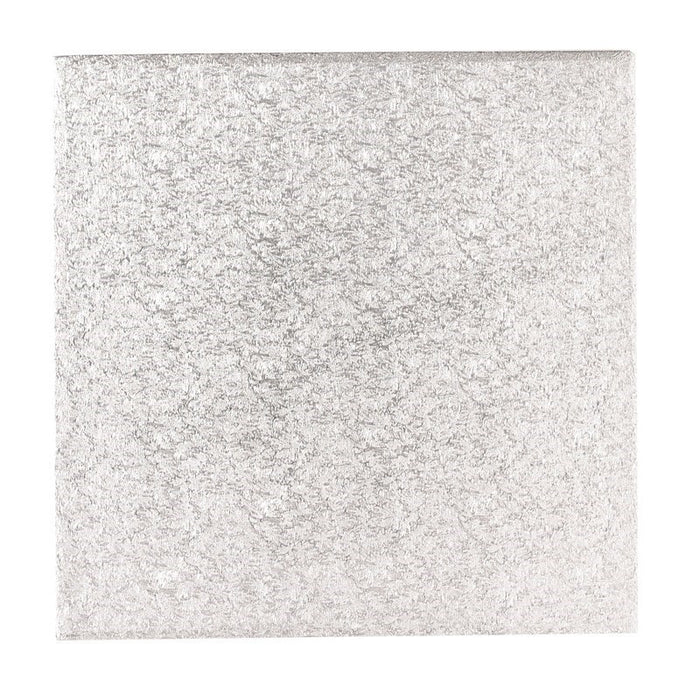 8'' (203mm) Single Thick Square Turn Edge Cake Cards Silver Fern (1.75mm Thick)