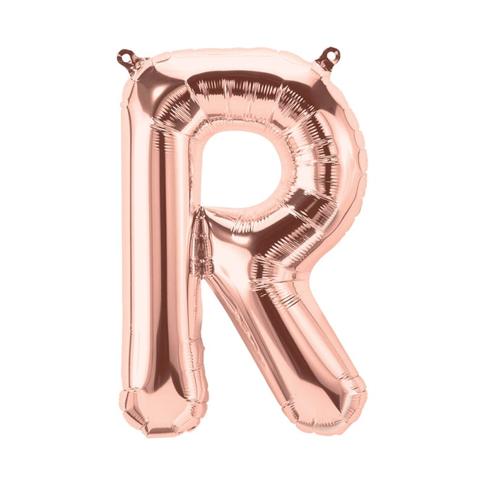 16'' Foil Letter R - Rose Gold Packaged Air Fill