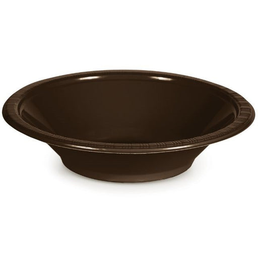 Chocolate Brown Plastic Bowls 20pk