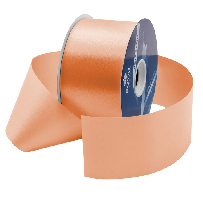 Apricot Poly Ribbon (100yds)