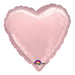 18 Inch Heart Metallic Pearl Pastel Pink (Flat)