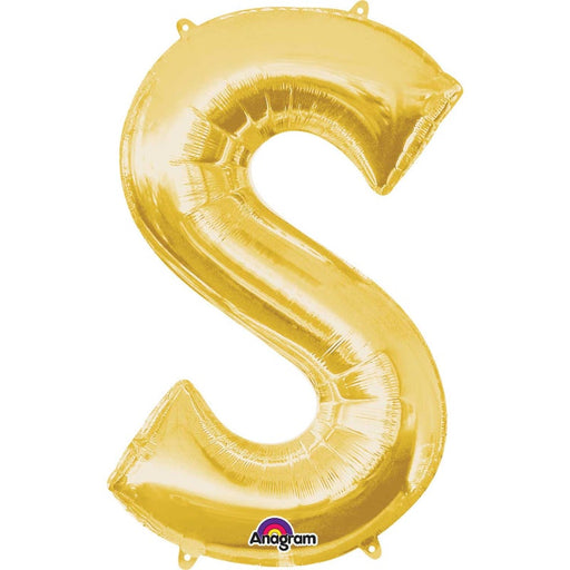 34'' Super Shape Foil Letter S - Gold ( Anagram)