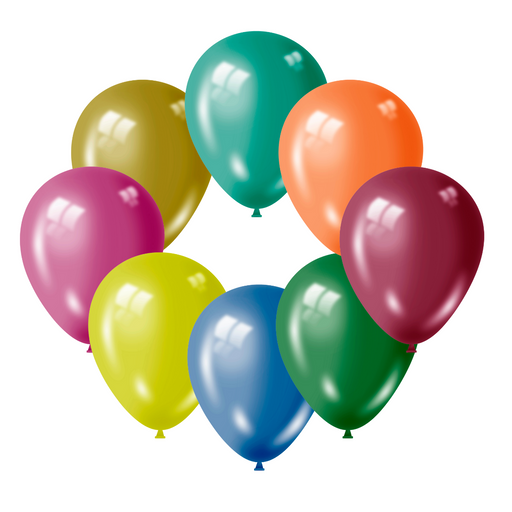 12" Assorted Shiny Balloons 15pk