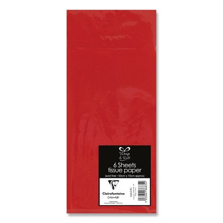 Collection de papier de soie rouge (6pc)