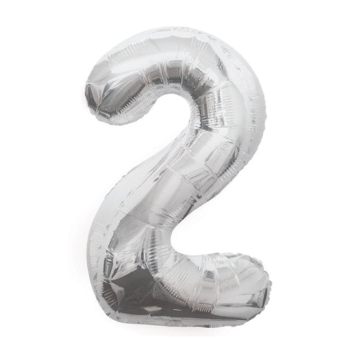 34'' Shape Foil Number 2 - Silver (Unique)