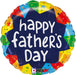 Fathers Day Bursting Colors 18 Inch Foil Balloon