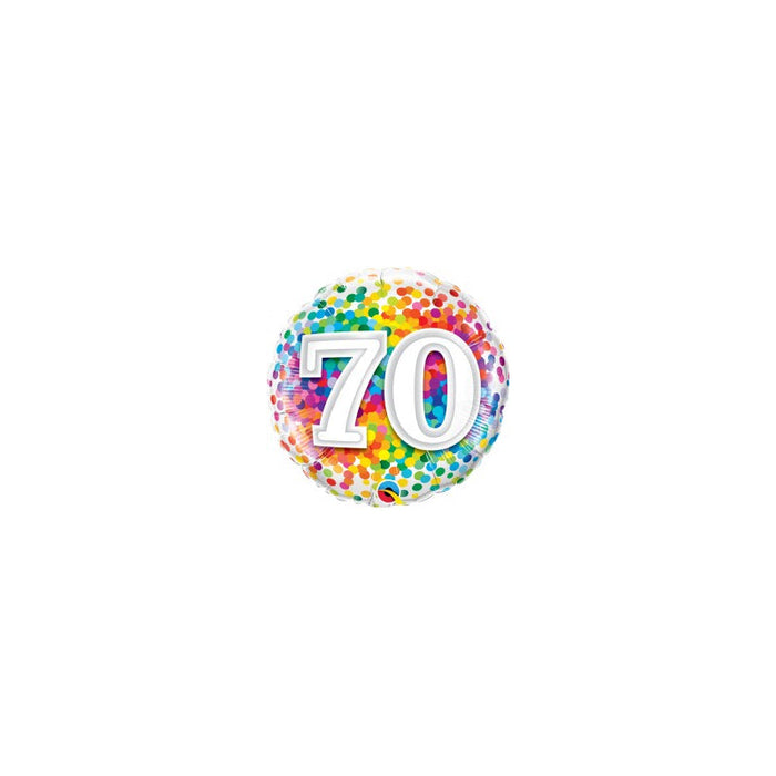 18'' Foil Rainbow Confetti 70