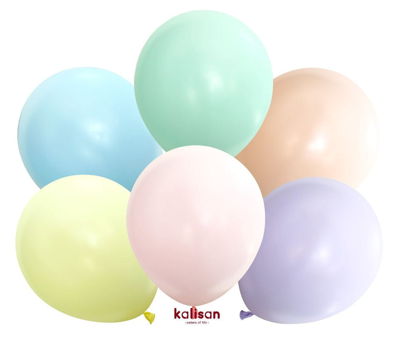 Kalisan Latex Balloons 12 Inch (100pk) Macaron Assorted Mix