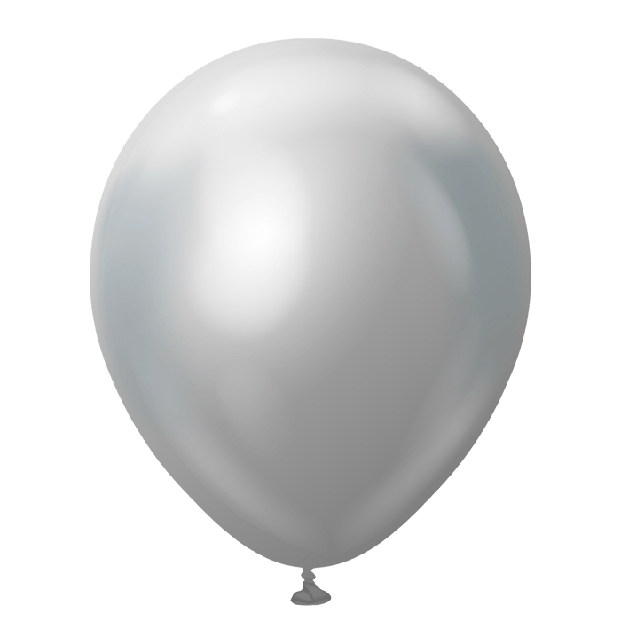 Kalisan Latex Balloon 12 Inch (50pk) Mirror Silver Balloons