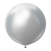 Kalisan Latex Balloon 36 Inch (2pk) Mirror Silver Balloons