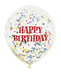 Bright Happy Birthday Confetti Balloons 6pk