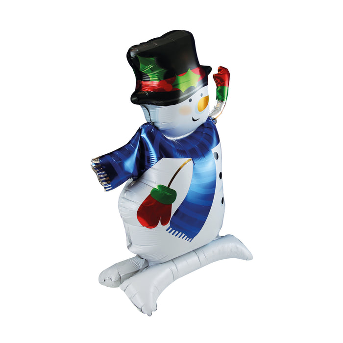 Snowman Standing Foil Balloon 66 X 46Cm