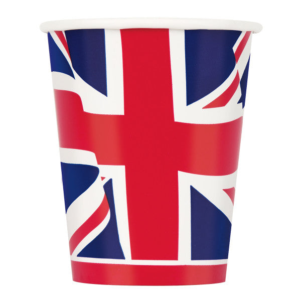 Union Jack Party Paper Cups 8pk