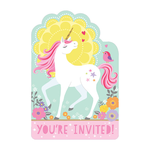 Magical Unicorn Postcard Invitation 8pk