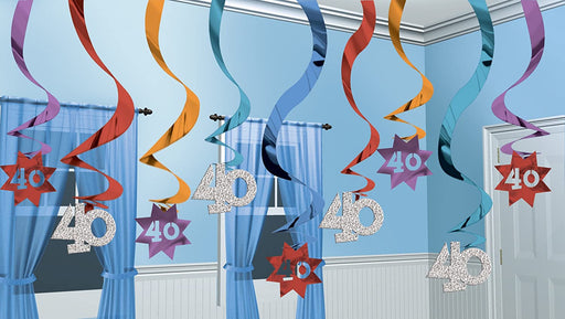 Hanging Swirl Decoration With No 40