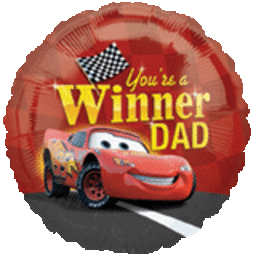 18" You're a Winner Dad - Cars