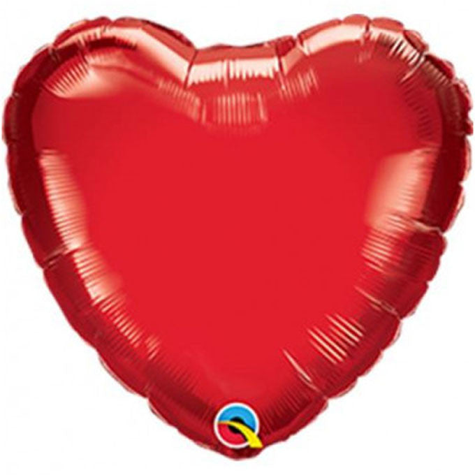 4 Inch Red Heart Foil (Flat)