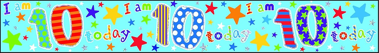 10 Today Birthday Foil Banner 2.6m (Assorted Design)