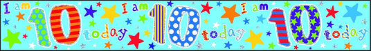 10 Today Birthday Foil Banner 2.6m (Assorted Design)