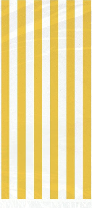 Yellow Stripes Cello Bags 20pk
