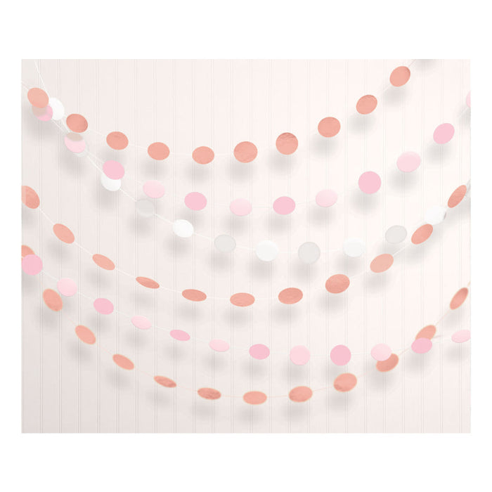 Rose Gold Blush Dot Garland 2.13M