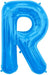 34'' Super Shape Foil Letter R - Blue