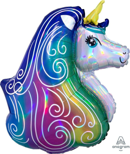 30'' Rainbow Iridescent Unicorn Shape