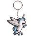 Blue Pvc Unicorn Keyring