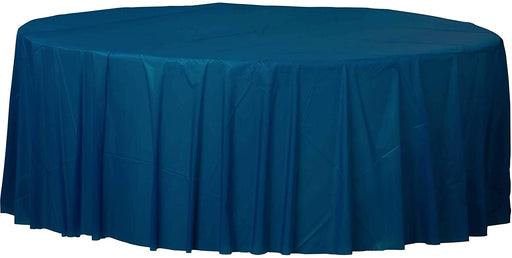Navy Flag Blue Round Plastic Tablecover 213 Dia