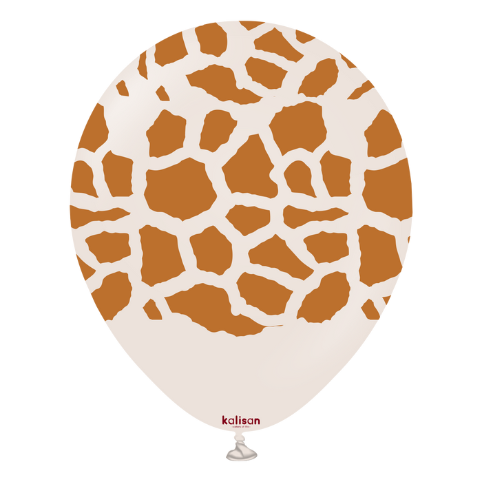 12" Safari Giraffe White Sand (Caramel) - (25pk)